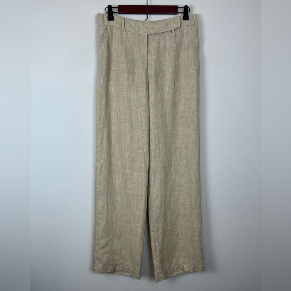 Vintage 100% Linen Wide Leg Pants Size EU 34/US S